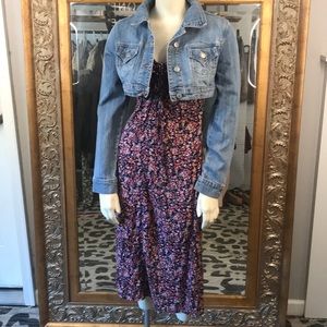 Wild fable dress cropped stretch denim jacket